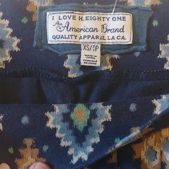 I Love H. Eighty One Aztec Southwest Mini Skirt - Picture 3 of 3